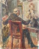 Selbstbildnis vor der Staffelei, sitzend nach rechts (Self-Portrait in Front of the Easel, Seated Facing Right)