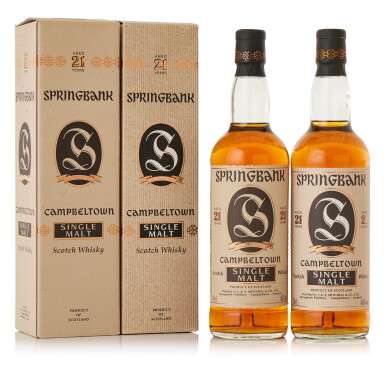View full screen - View 1 of Lot 9599. Springbank 21 Year Old 46.0 abv NV (2 BT70).