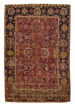 A Part-Cotton Safavid Isfahan Rug, Central Persia, Late 16th/Early 17th Century