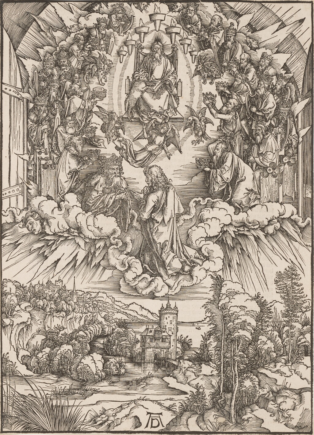 View full screen - View 1 of Lot 617. Saint John before God and the Elders, from The Apocalypse.