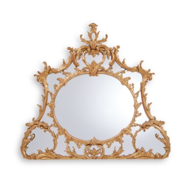 View full screen - View 1 of Lot 133. A George III Giltwood Overmantel Mirror, Circa 1765.
