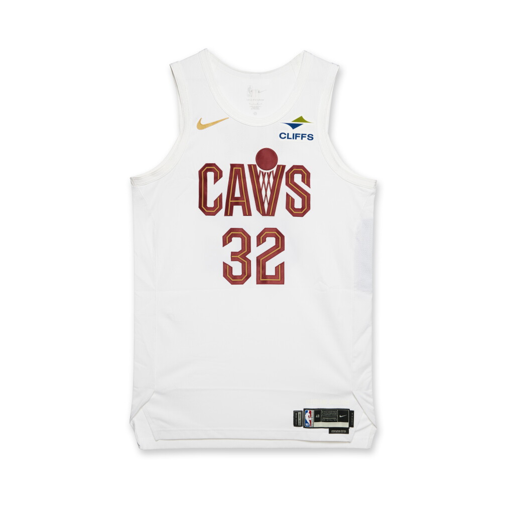 View full screen - View 1 of Lot 57. Dean Wade Cleveland Cavaliers 2024-2025 Kia NBA Tip-Off Game Worn Association Edition Jersey.