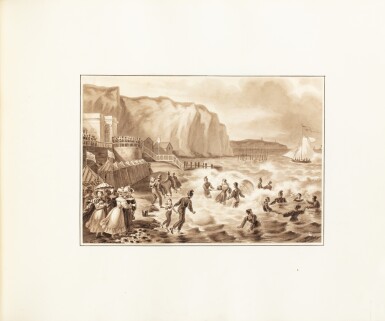 View full screen - View 1 of Lot 460. 96 dessins originaux de divers artistes, en 3 albums au chiffre de la duchesse de Berry ou d'Hector Lucchesi-Palli..