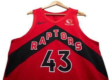 View full screen - View 1 of Lot 18. Pascal Siakam Toronto Raptors 2023-2024 Game Worn Icon Edition Jersey.