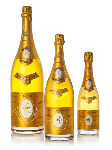 View full screen - View 1 of Lot 8148. Louis Roederer, Cristal Brut 1997 (3 BT).
