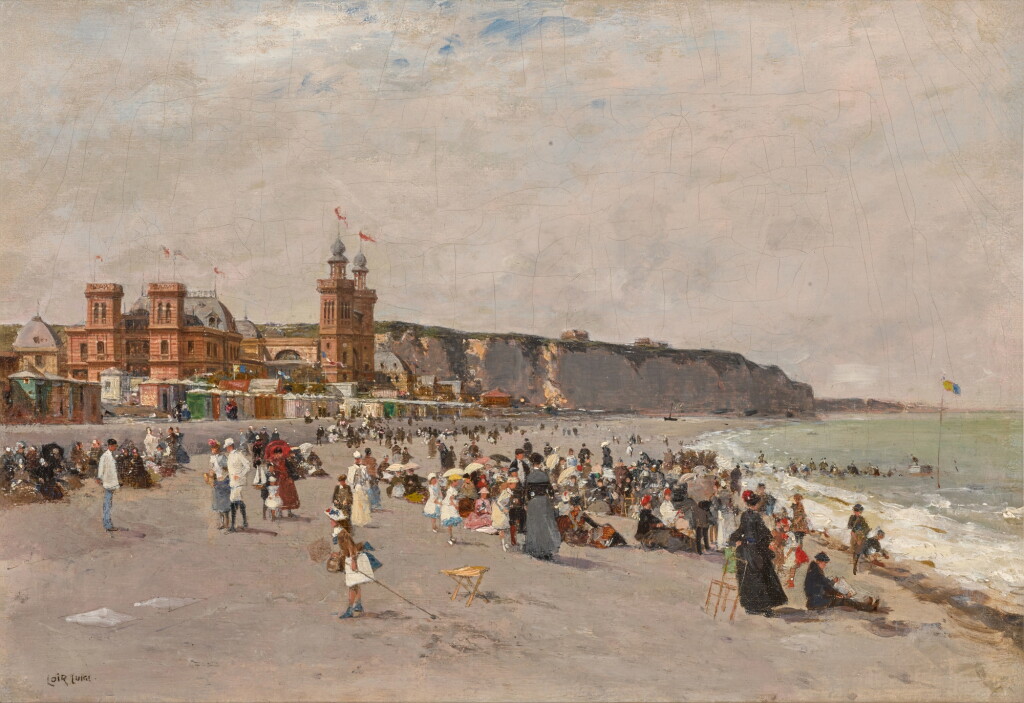 View full screen - View 1 of Lot 38. View of the beach and Casino at Dieppe.