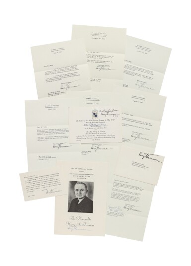 View full screen - View 1 of Lot 46. HARRY S. TRUMAN | A series of thank-you letters from former President Truman.