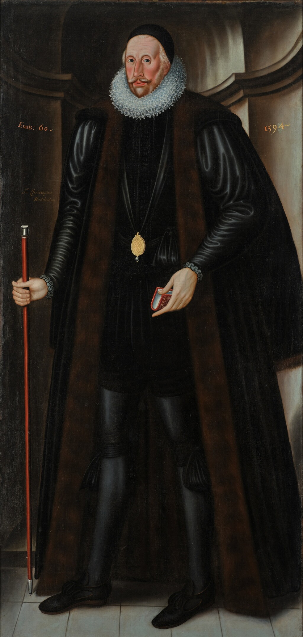 View full screen - View 1 of Lot 227. Portrait of Sir Christopher Hoddesdon.