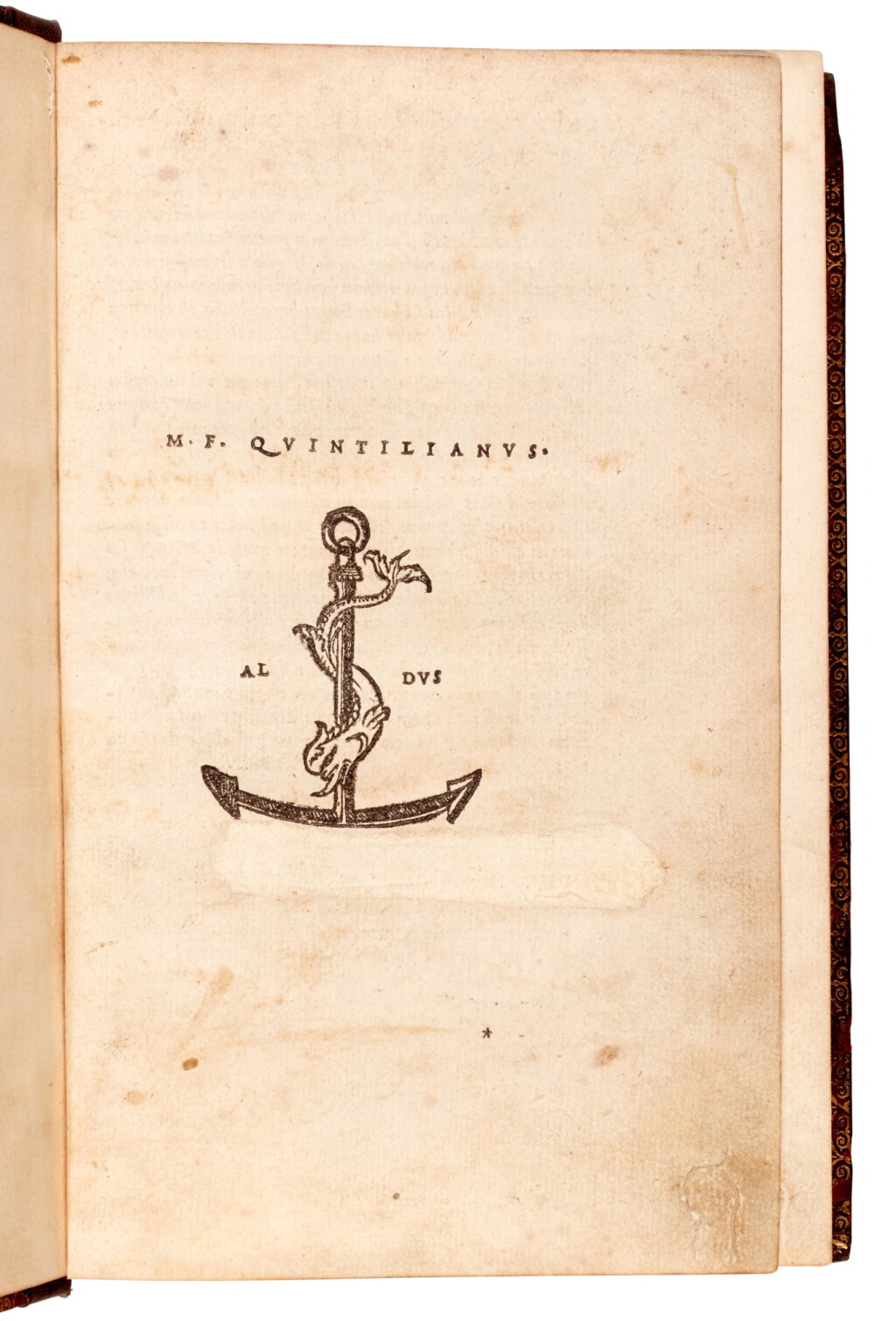View full screen - View 1 of Lot 216. Quintilianus, Venice, Aldus, 1514, later marbled calf gilt.