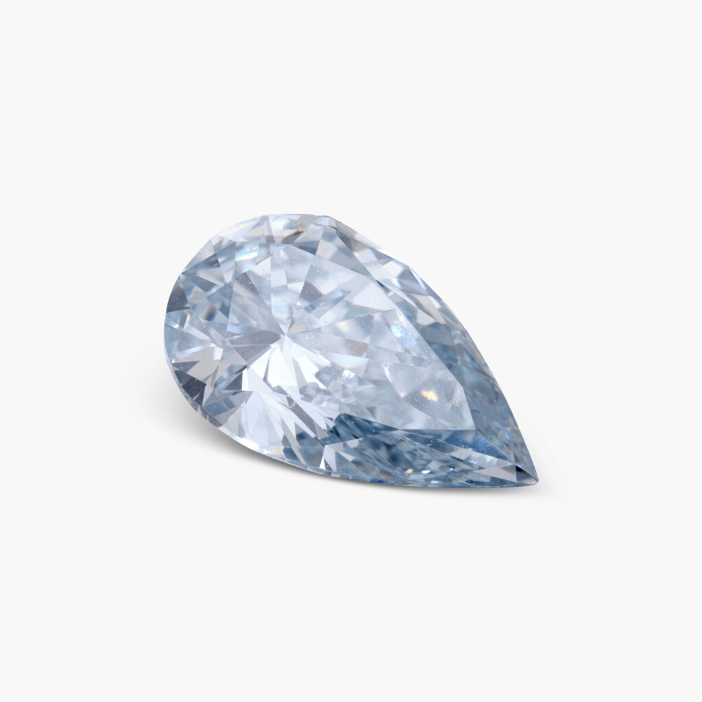 View full screen - View 1 of Lot 706. Unmounted Fancy Blue Diamond weighing 0.54 carat.