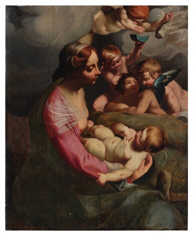 View full screen - View 1 of Lot 77. Madonna and Child with Angels.