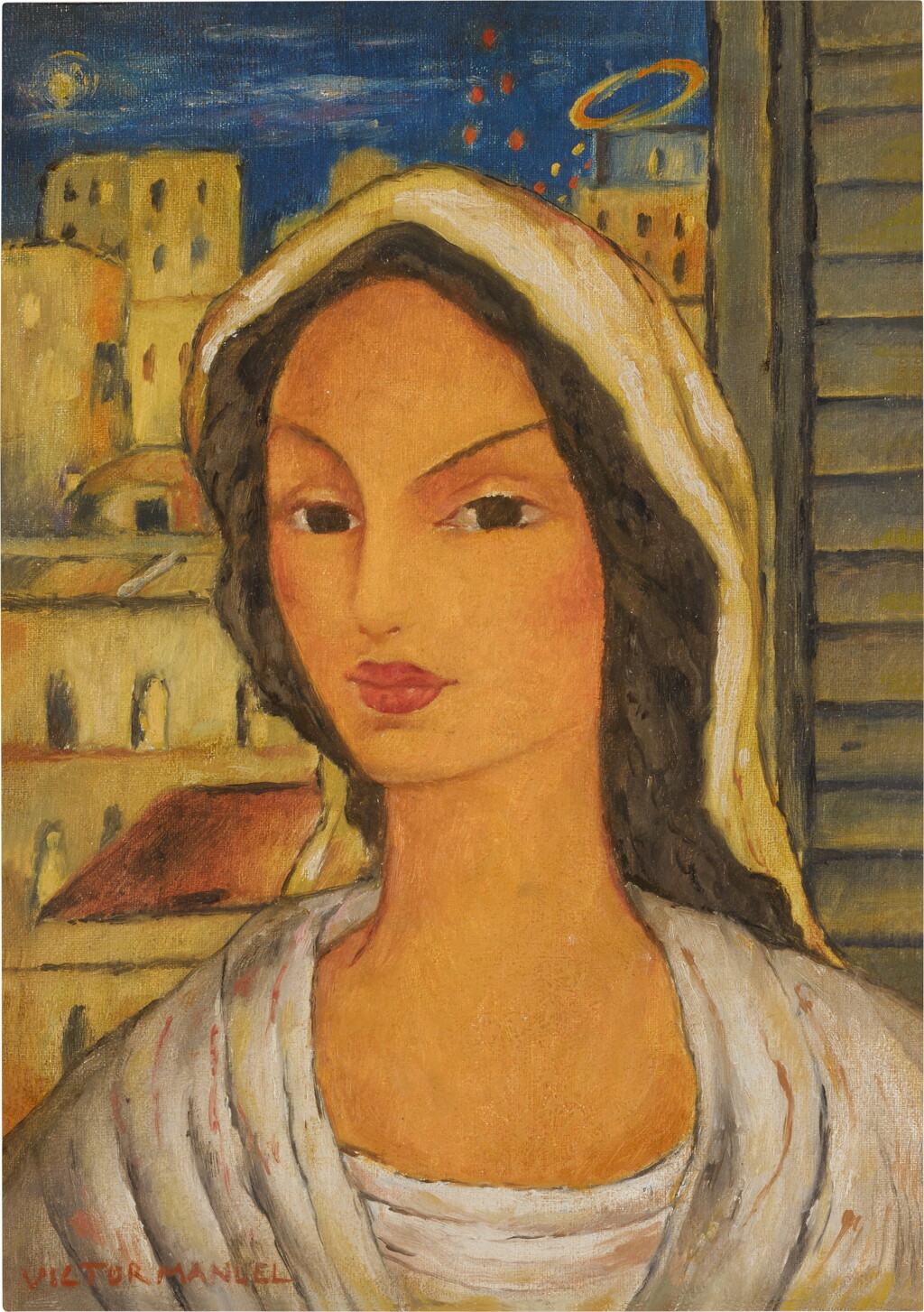 View full screen - View 1 of Lot 51. Mujer en blanco.