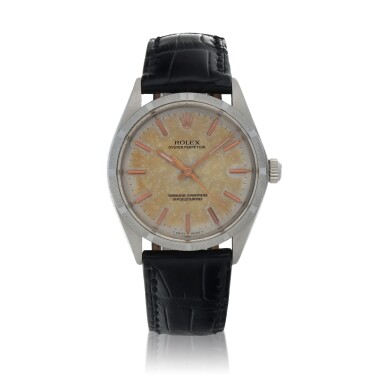 View full screen - View 1 of Lot 42. Oyster Perpetual, Ref. 1003 Stainless steel wristwatch with milled bezel Circa 1975.