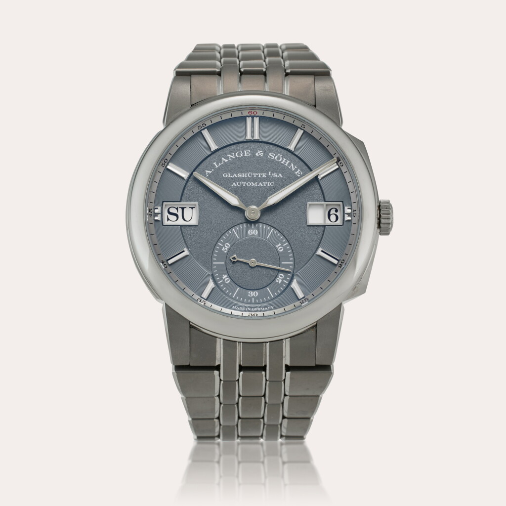 View full screen - View 1 of Lot 116. Reference 363.117 Odysseus | A limited edition titanium automatic wristwatch with day, digital date display, and bracelet, Circa 2024.
