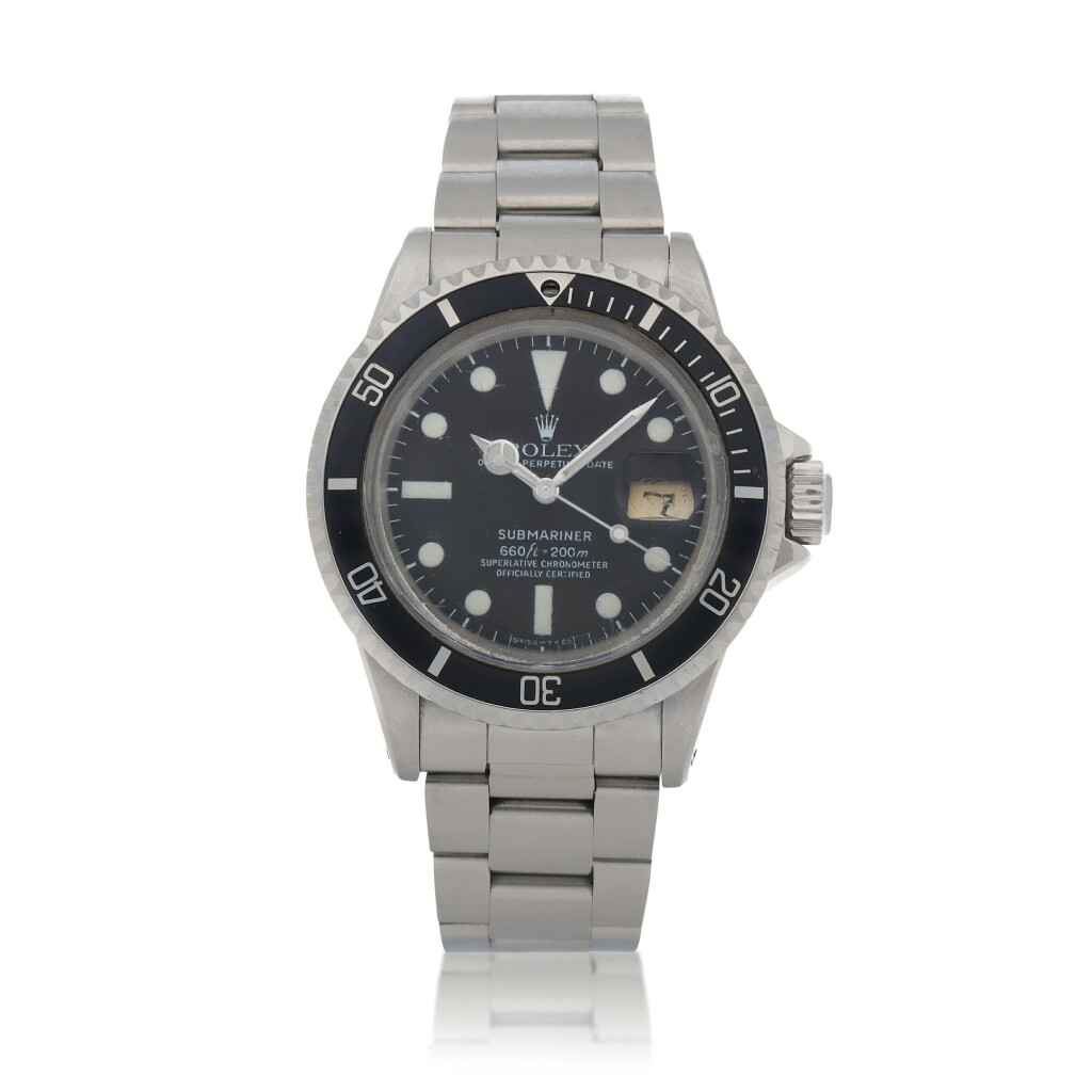 全萤幕检视 - 查看36'The Deep' Submariner, Ref. 1680 Stainless steel wristwatch with date and bracelet worn by Nick Nolte in the film 'the Deep' Circa 1975 | 勞力士1680型號「Submariner」精鋼鍊帶腕錶備日期顯示,演員 Nick Nolte 曾在電影《The Deep》中佩戴此錶,年份約1975的1