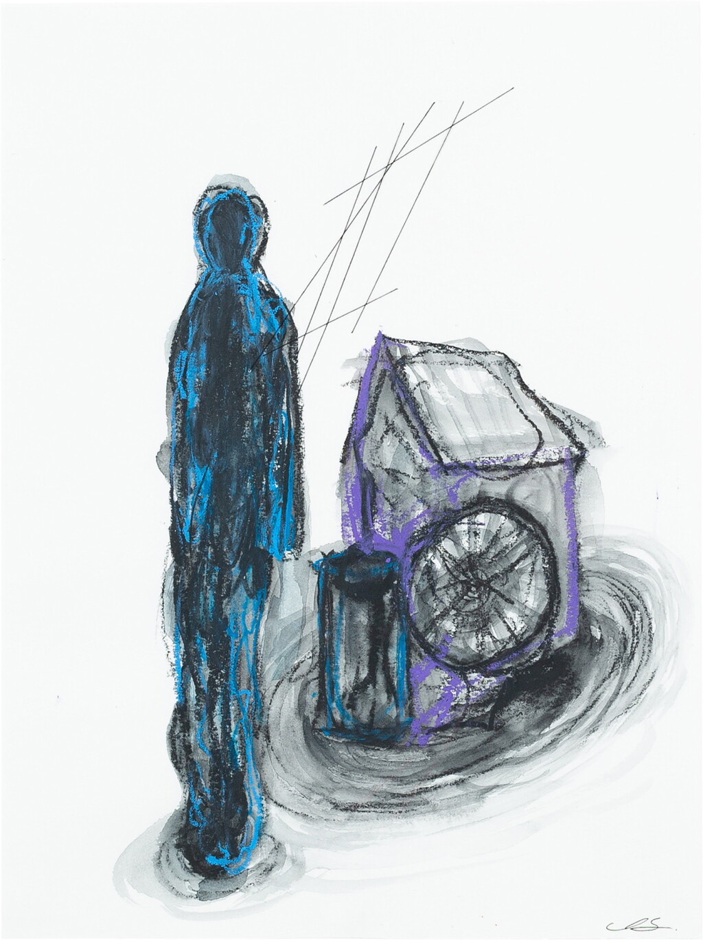 View full screen - View 1 of Lot 7. Blue Person.