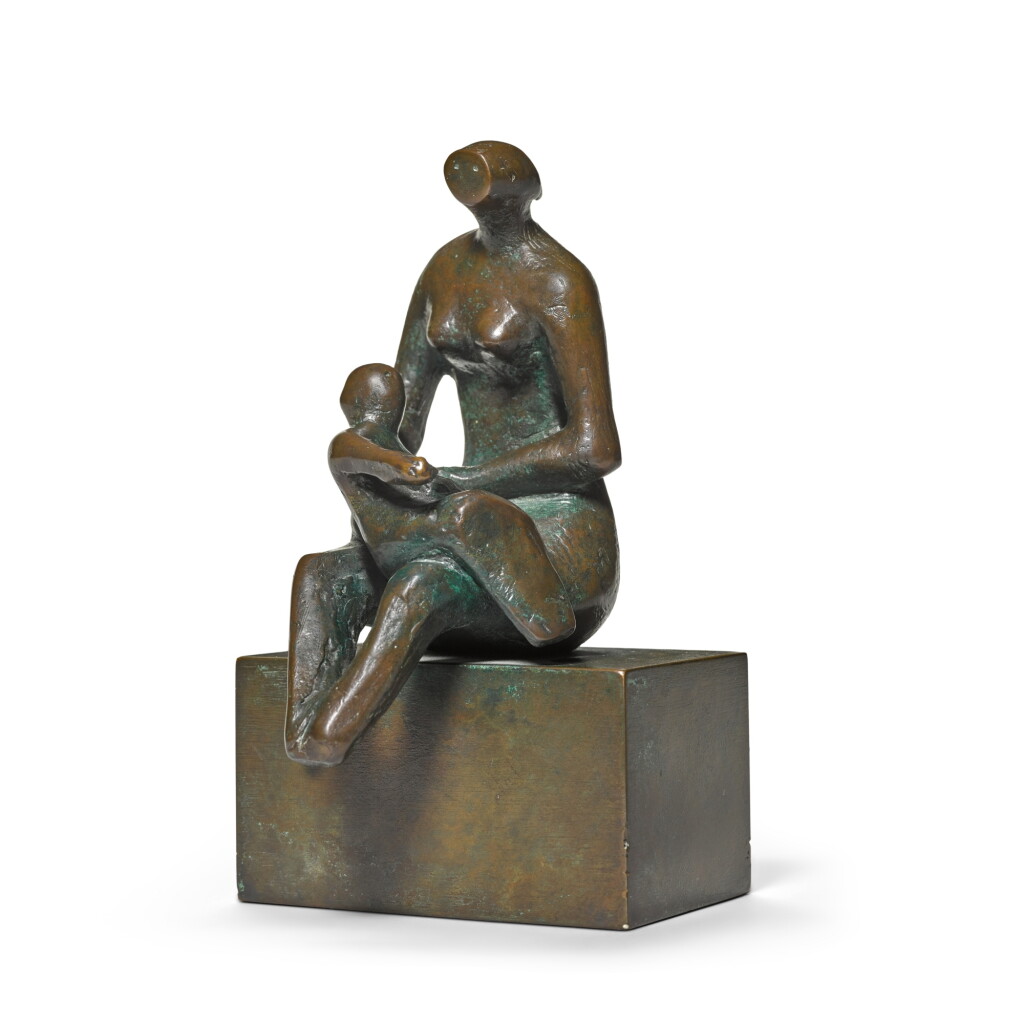 View full screen - View 1 of Lot 612. Maquette for Mother with Child on Lap.