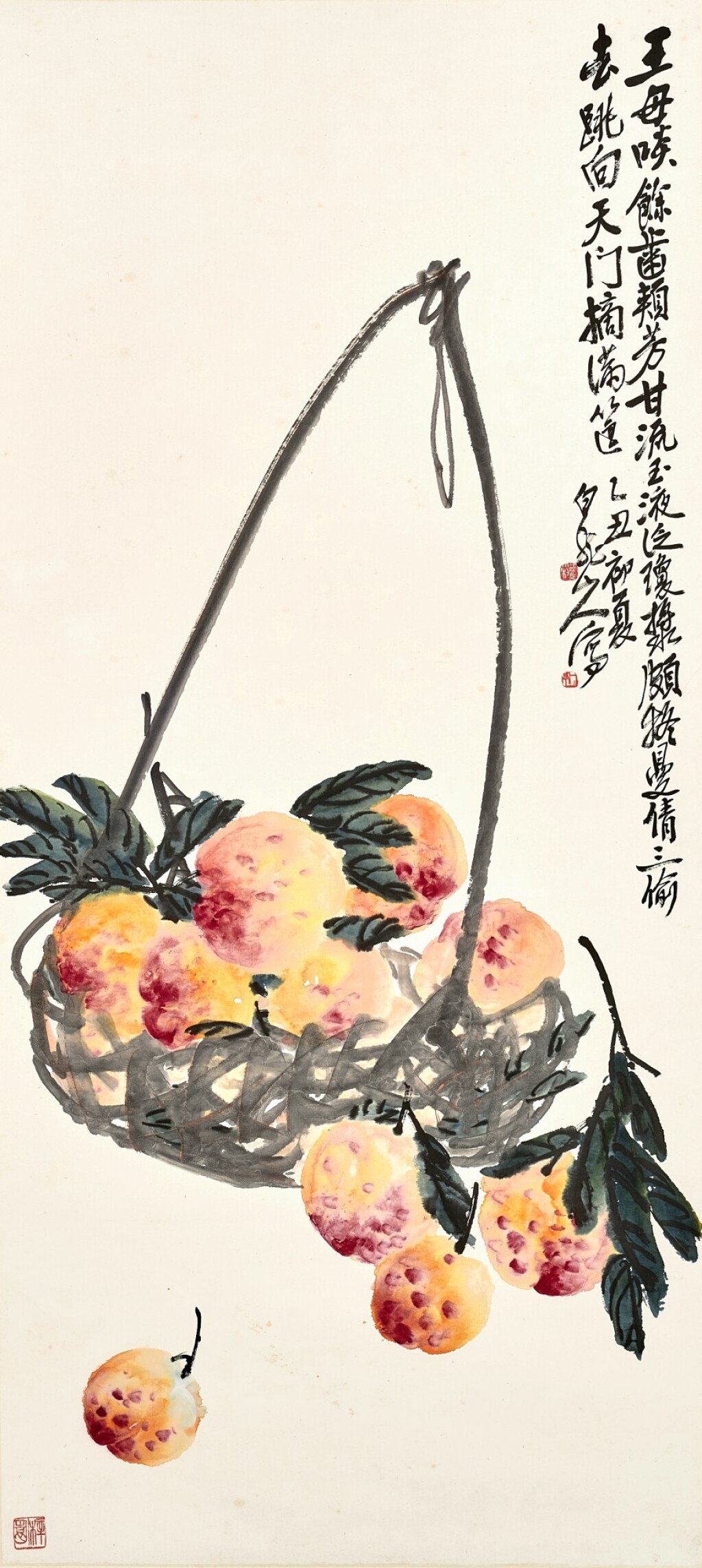View full screen - View 1 of Lot 3083. 王震 西池桃熟 | Wang Zhen, Peaches.