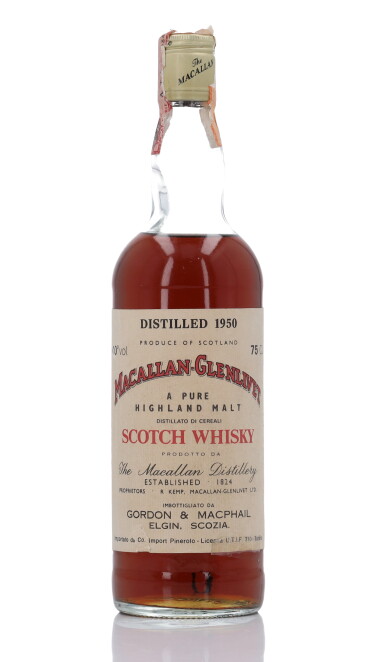 View full screen - View 1 of Lot 107. Macallan-Glenlivet Gordon & MacPhail 40.0 abv 1950 (1 Bottle 75cl).