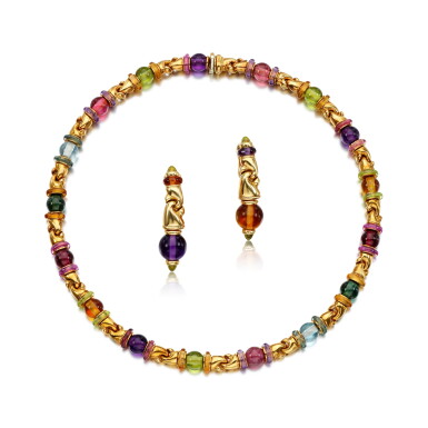 View full screen - View 1 of Lot 98. Gem-set demi-parure, 'Gancio'.