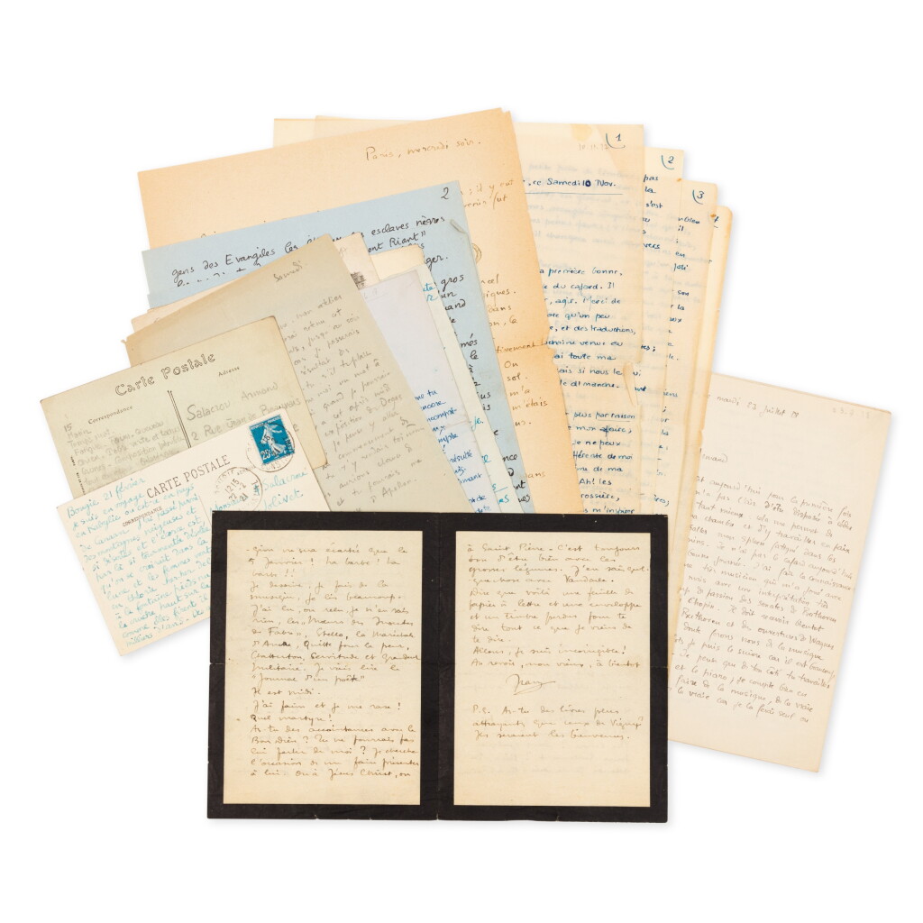 View full screen - View 1 of Lot 68. Importante correspondance à Armand Salacrou (61 lettres autographes signées), 1915-1921. Belle correspondance datant de leurs années de jeunesse..