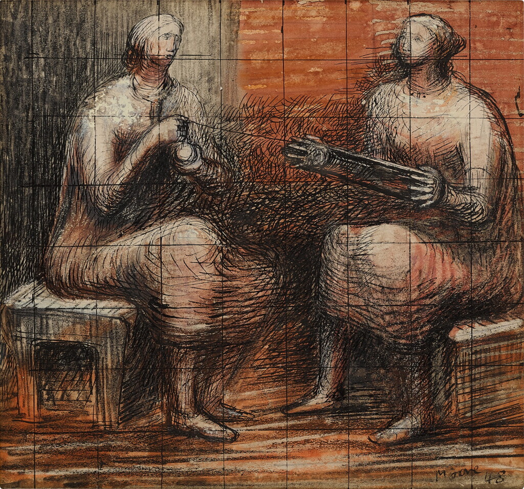 View full screen - View 1 of Lot 346. Women Winding Wool.