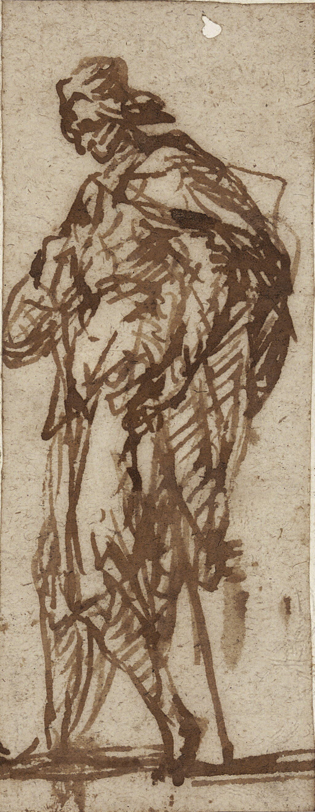 View full screen - View 1 of Lot 743. Figure with a walking stick.