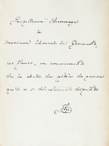 View full screen - View 1 of Lot 156. Le Chef des odeurs suaves. 1893. 1/200 ex. tirés pour l'auteur. Ex d'Edmond de Goncourt..