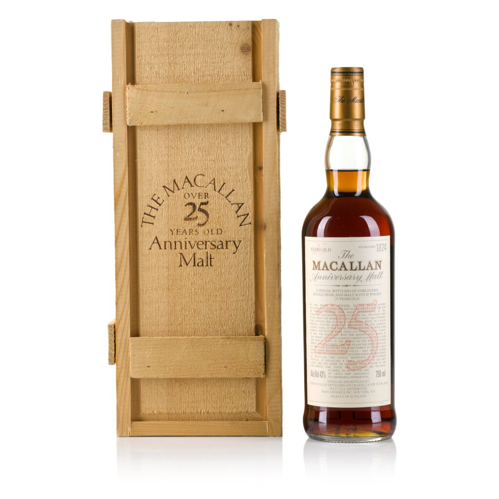 View full screen - View 1 of Lot 12. The Macallan 25 Year Old Anniversary Malt 43.0 abv NV (1 Bottle 75cl).