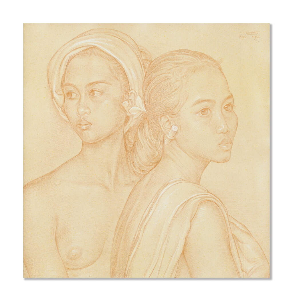 View full screen - View 1 of Lot 3019. RUDOLF BONNET | TWO WOMEN, BALI.