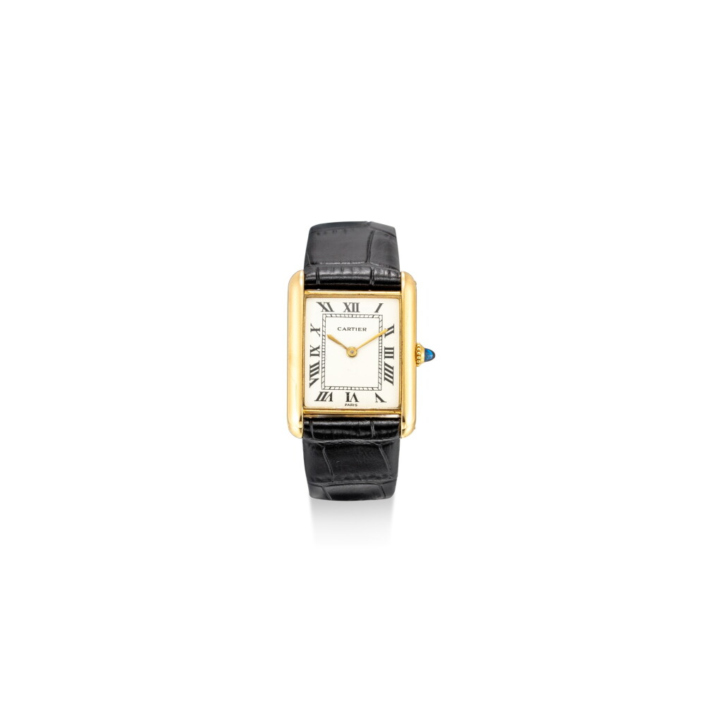 View full screen - View 1 of Lot 861. CARTIER | TANK, REFERENCE 1720552 A YELLOW GOLD WRISTWATCH, CIRCA 1991.