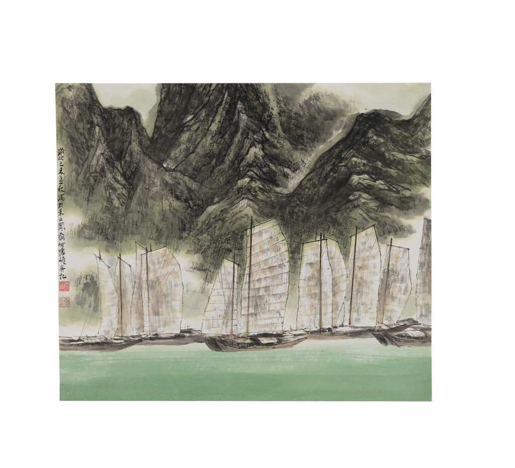 View full screen - View 1 of Lot 1077. HE HUAISHUO (HO HUAI-SHUO, B.1941) | PASSAGE.