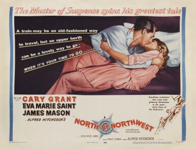 View full screen - View 1 of Lot 80. North by Northwest (1959) poster, US.