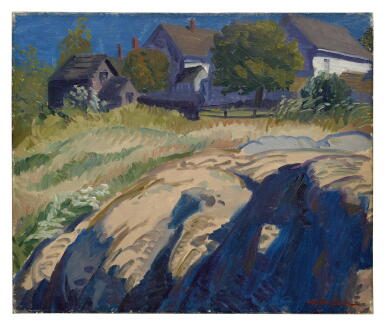 View full screen - View 1 of Lot 22. JOHN SLOAN | SUN AND SHADOW IN ROCKS.