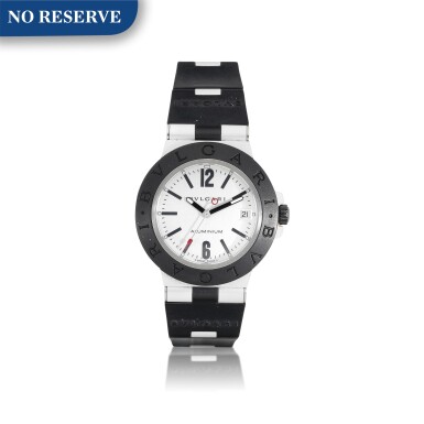 View full screen - View 1 of Lot 9337. Bvlgari | Reference AL 38 TA, An aluminum wristwatch with date, Circa 2006 | 寶格麗 | 型號AL 38 TA 鋁金屬腕錶,備日期顯示,約2006年製.
