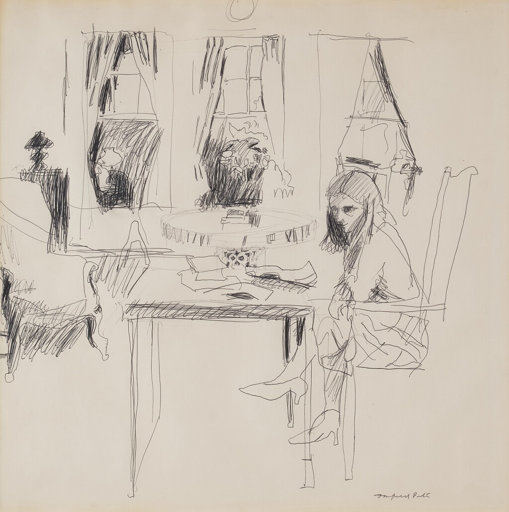 View full screen - View 1 of Lot 123. Study for Silkscreen Interior.