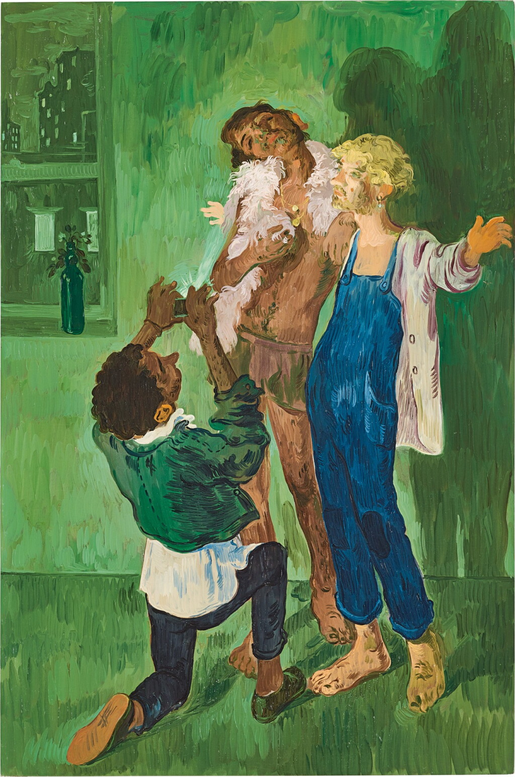 View full screen - View 1 of Lot 1101. Salman Toor 薩爾曼 · 圖爾 | Three Boys 三個男孩.