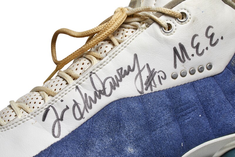 Nike Nike Tim Hardaway Dual Signed Game Worn Shox BB4 Game Worn Available For Immediate Sale At