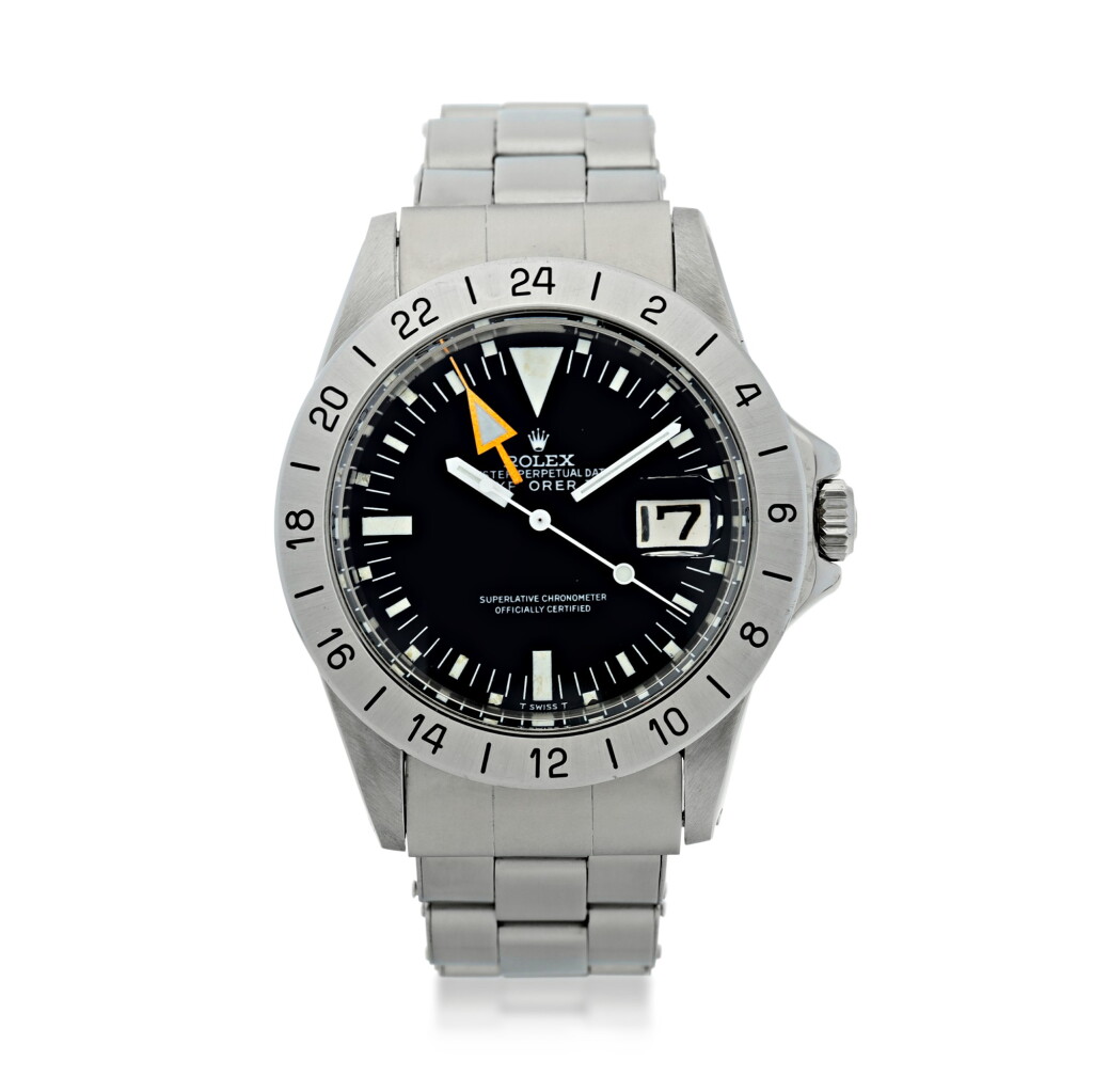View full screen - View 1 of Lot 74. ROLEX | REFERENCE 1655 EXPLORER II A STAINLESS STEEL AUTOMATIC WRISTWATCH WITH 24-HOUR INDICATION, DATE, AND BRACELET, CIRCA 1971.