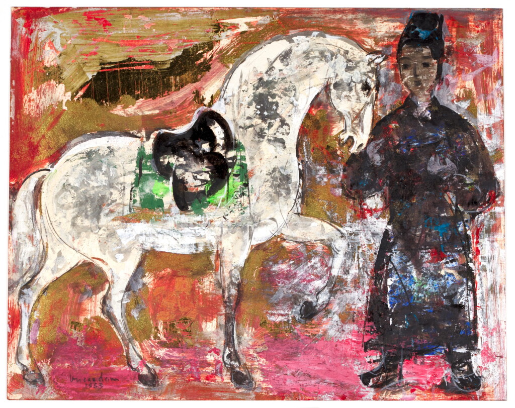 View full screen - View 1 of Lot 494. VU CAO DAM | PALEFRENIER ET SON CHEVAL.