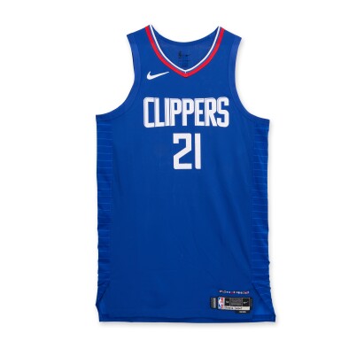 View full screen - View 1 of Lot 86. Kobe Brown 'Rookie Debut' Los Angeles Clippers 2023-2024 Kia NBA Tip-Off Game Issued Icon Edition Jersey.