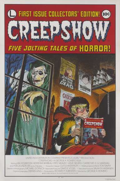 View full screen - View 1 of Lot 188. CREEPSHOW (1982) INTERNATIONAL POSTER, US, SIGNED BY GEORGE A. ROMERO.