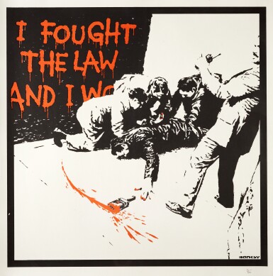 View full screen - View 1 of Lot 9. BANKSY | I FOUGHT THE LAW.