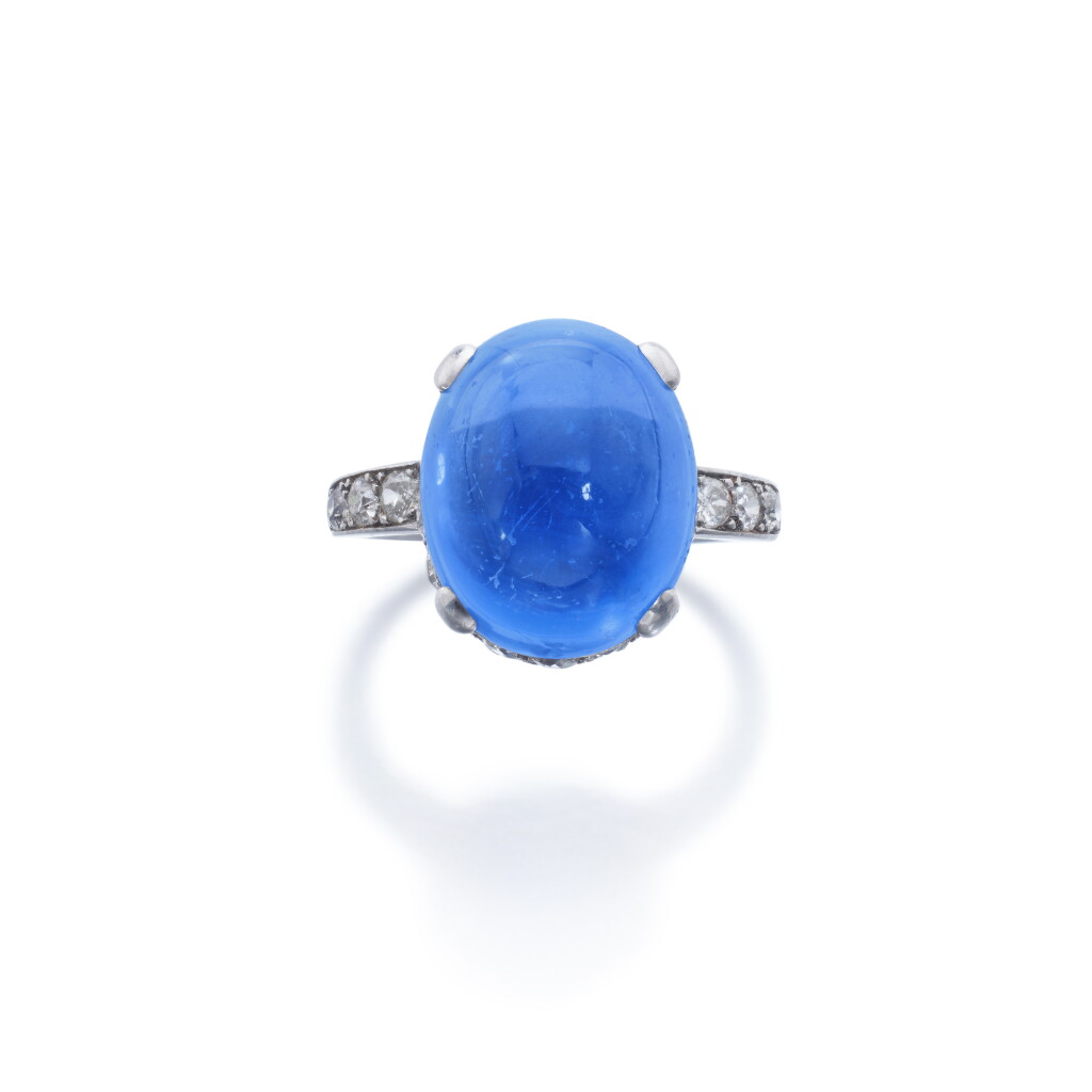 View full screen - View 1 of Lot 1169. Sapphire and diamond ring, circa 1930.