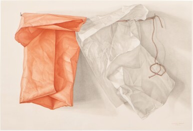 View full screen - View 1 of Lot 109. Papel rojo y blanco.