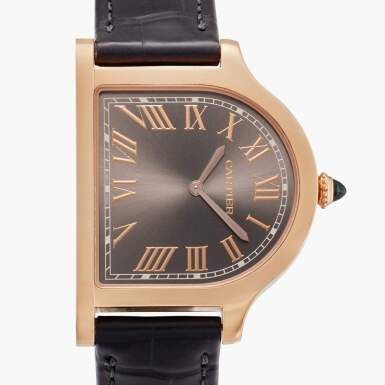 View full screen - View 1 of Lot 191. Reference WGCC0003 Cloche 'Cartier Privé' | A limited edition pink gold wristwatch, Circa 2021.