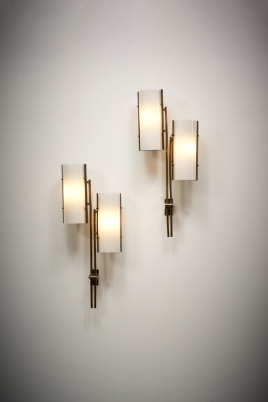 View full screen - View 1 of Lot 24. Pair of wall lights.