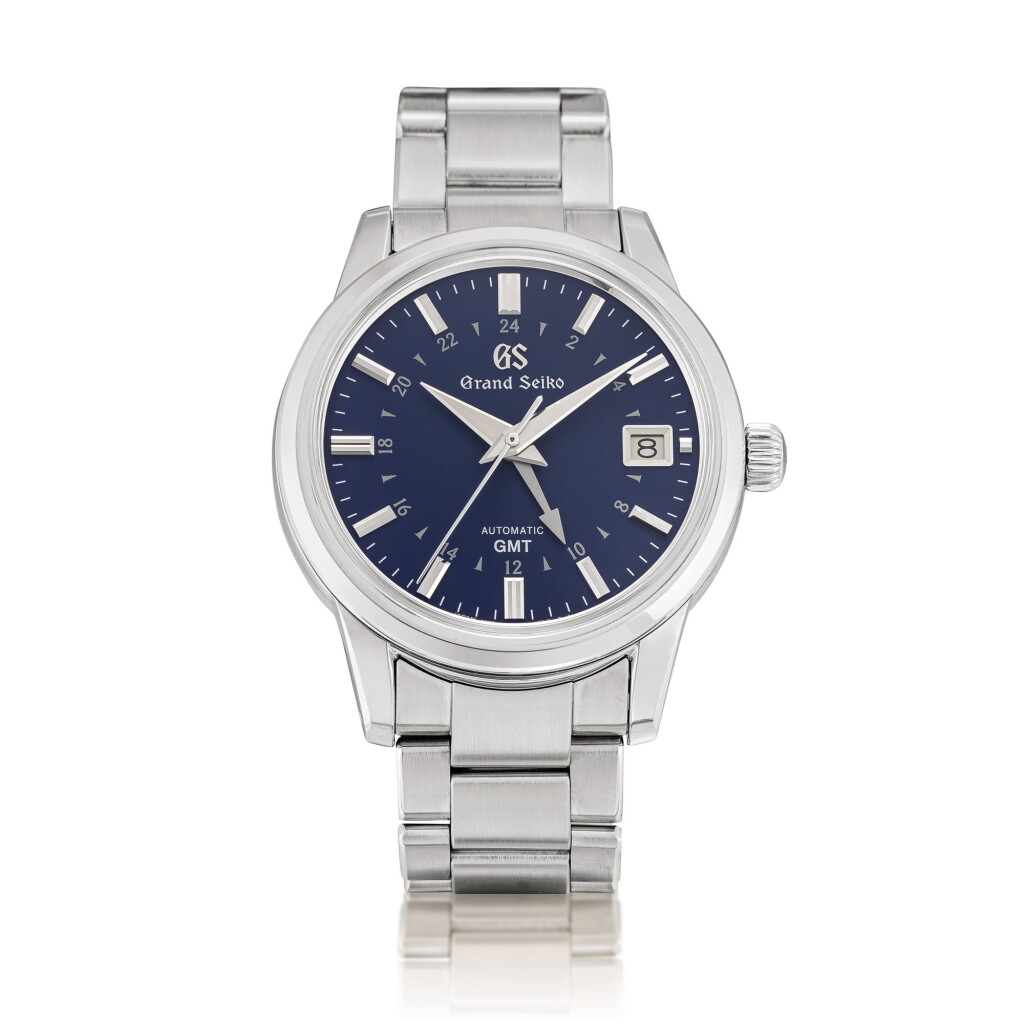 View full screen - View 1 of Lot 2155. Grand Seiko | Reference SBGM239, A limited edition stainless steel dual time zone wristwatch with date and bracelet, Retailed by Hodinkee, Circa 2020 | 型號SBGM239 限量版精鋼兩地時間鏈帶腕錶,備日期顯示,由Hodinkee發行,約2020年製.
