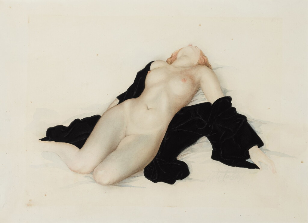 View full screen - View 1 of Lot 110. Reclining Nude.