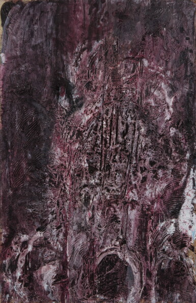 View full screen - View 1 of Lot 574. HORIA DAMIAN | GRANDE CATHÉDRALE ROUGE.